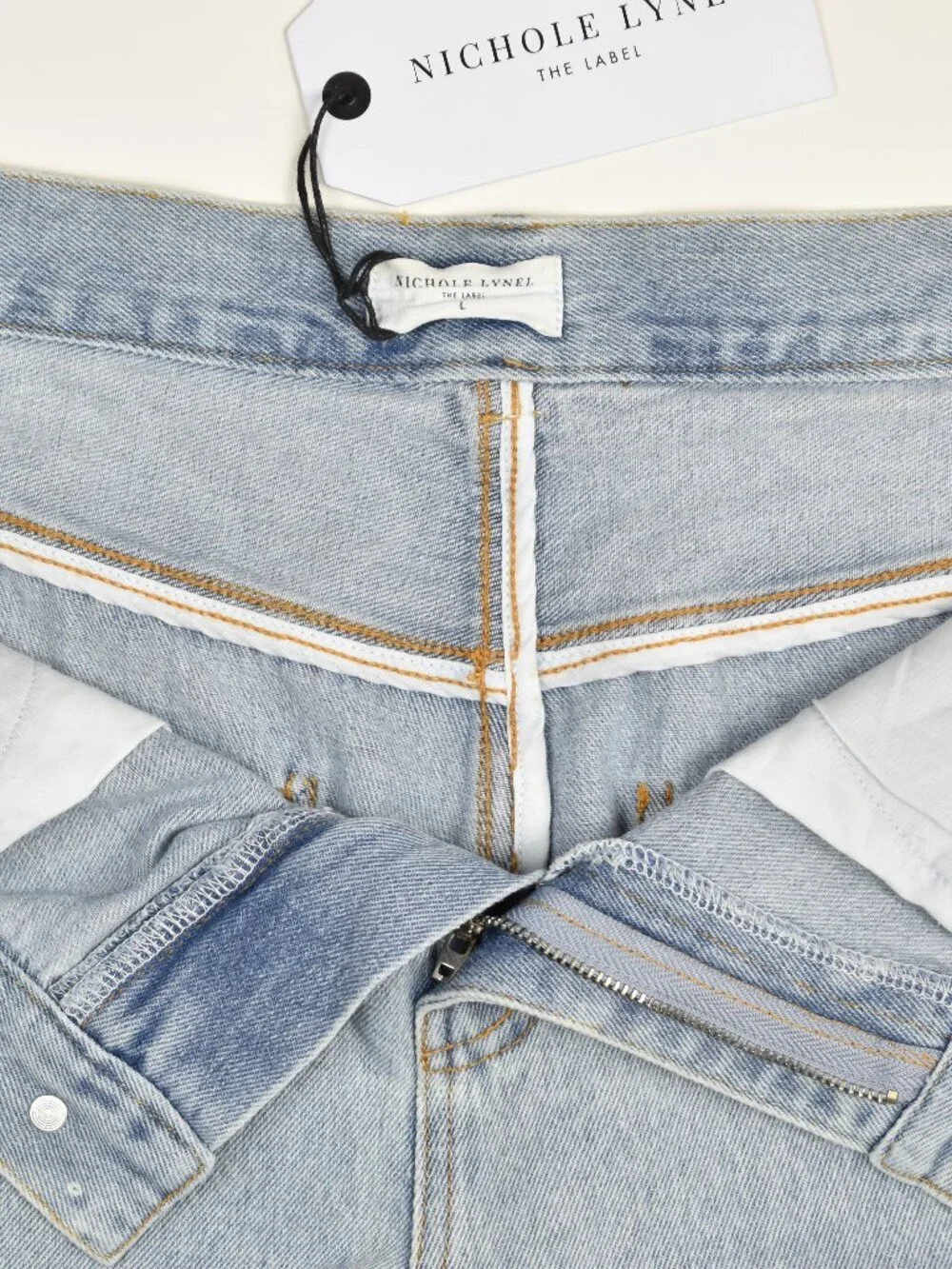 Nichole Lynel Chain Embellished High Rise Jeans NEW - L